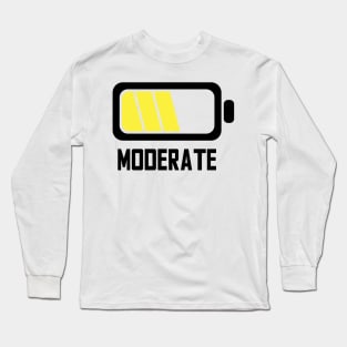 MODERATE - Lvl 4 - Battery series - Tired level - E3a Long Sleeve T-Shirt